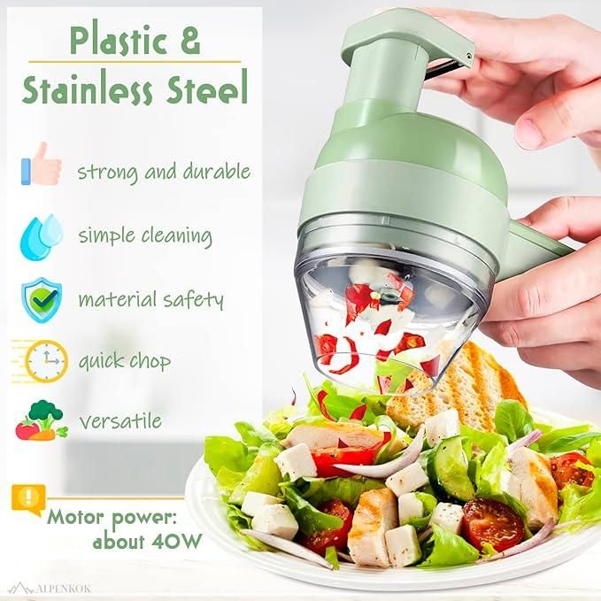 CHOPPY | 4 in 1 Portable Electric Vegetable Cutter Set
