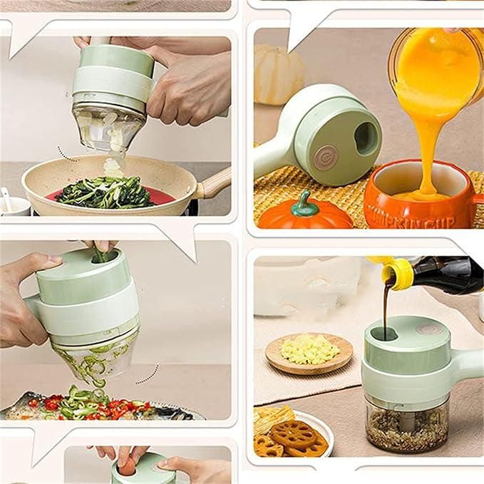 CHOPPY | 4 in 1 Portable Electric Vegetable Cutter Set